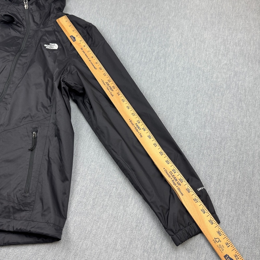 The North Face Jacket Women Large Black Dryvent Rain Lightweight Full Zip Coat - Picture 9 of 12